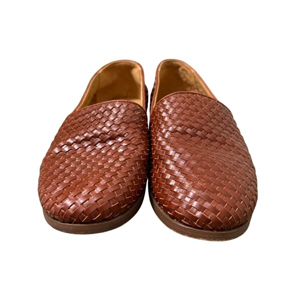 Nisolo Brown Mens 10.5 Alejandro Leather Woven Slip On Casual Flats Loafer Shoes - Picture 2 of 9